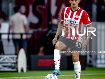 PSV player Richard Ledezma during the match between PSV and Go Ahead Eagles at the Philips Stadium for the Dutch Eredivisie 4th round season...