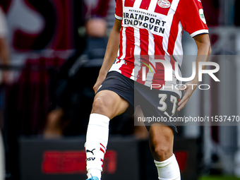 PSV player Richard Ledezma during the match between PSV and Go Ahead Eagles at the Philips Stadium for the Dutch Eredivisie 4th round season...