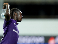 Moise Kean of ACF Fiorentina reacts during the Serie A Enilive match between ACF Fiorentina and AC Monza at Stadio Artemio Franchi on Septem...