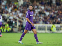 Yacine Adly of ACF Fiorentina looks on during the Serie A Enilive match between ACF Fiorentina and AC Monza at Stadio Artemio Franchi on Sep...