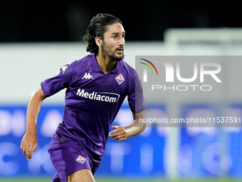 Yacine Adly of ACF Fiorentina looks on during the Serie A Enilive match between ACF Fiorentina and AC Monza at Stadio Artemio Franchi on Sep...