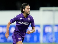 Yacine Adly of ACF Fiorentina looks on during the Serie A Enilive match between ACF Fiorentina and AC Monza at Stadio Artemio Franchi on Sep...