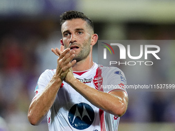 Roberto Gagliardini of AC Monza applauds his supporters during the Serie A Enilive match between ACF Fiorentina and AC Monza at Stadio Artem...