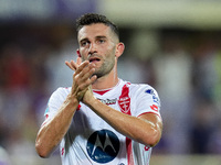 Roberto Gagliardini of AC Monza applauds his supporters during the Serie A Enilive match between ACF Fiorentina and AC Monza at Stadio Artem...