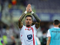 Armando Izzo of AC Monza applauds his supporters during the Serie A Enilive match between ACF Fiorentina and AC Monza at Stadio Artemio Fran...