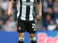 Newcastle United's Tino Livramento during the Premier League match between Newcastle United and Tottenham Hotspur at St. James's Park in New...