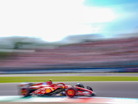 Carlos Sainz of Spain drives the (55) Scuderia Ferrari SF-24 during the Race of the Formula 1 Pirelli Gran Premio d'Italia 2024 in Monza, It...