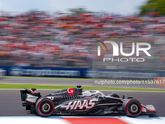 Kevin Magnussen of Denmark drives the (20) MoneyGram Haas F1 Team VF-24 during the Race of the Formula 1 Pirelli Gran Premio d'Italia 2024 i...