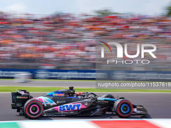 Esteban Ocon of France drives the (31) BWT Alpine F1 Team A524 during the Race of the Formula 1 Pirelli Gran Premio d'Italia 2024 in Monza,...