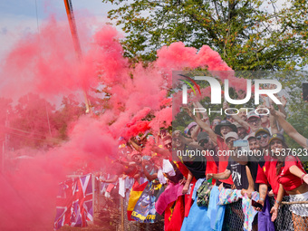 Tifosi Ferrari during the Race of the Formula 1 Pirelli Gran Premio d'Italia 2024 in Monza, Italy, on September 1, 2024. (