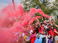 Tifosi Ferrari during the Race of the Formula 1 Pirelli Gran Premio d'Italia 2024 in Monza, Italy, on September 1, 2024. (