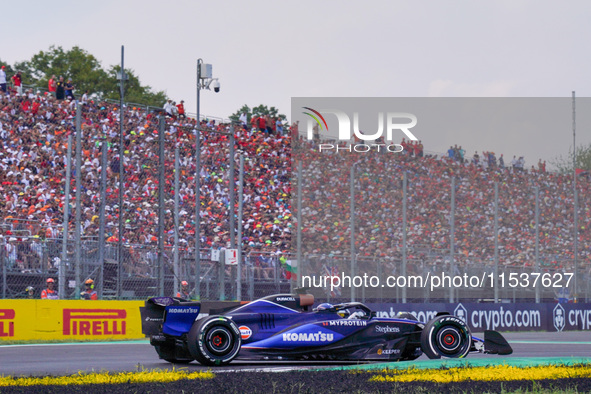 Alexander Albon of Thailand drives the (23) Williams Racing during the Race of the Formula 1 Pirelli Gran Premio d'Italia 2024 in Monza, Ita...