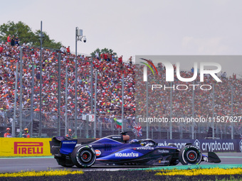 Alexander Albon of Thailand drives the (23) Williams Racing during the Race of the Formula 1 Pirelli Gran Premio d'Italia 2024 in Monza, Ita...