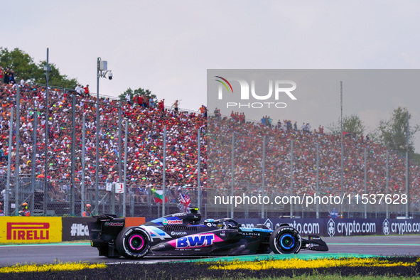 Pierre Gasly of France drives the (10) BWT Alpine F1 Team A524 during the Race of the Formula 1 Pirelli Gran Premio d'Italia 2024 in Monza,...