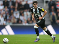 Newcastle United's Tino Livramento during the Premier League match between Newcastle United and Tottenham Hotspur at St. James's Park in New...