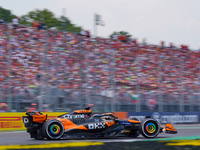 Oscar Piastri of Australia drives the (81) McLaren F1 Team MCL38 during the Race of the Formula 1 Pirelli Gran Premio d'Italia 2024 in Monza...