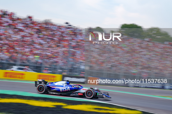 Daniel Ricciardo of Australia drives the (03) Visa Cash App RB Formula One Team VCARB 01 during the Race of the Formula 1 Pirelli Gran Premi...