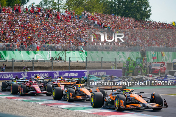 The race starts during the Formula 1 Pirelli Gran Premio d'Italia 2024 in Monza, Italy, on September 1, 2024. 