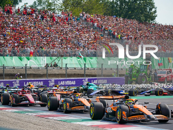 The race starts during the Formula 1 Pirelli Gran Premio d'Italia 2024 in Monza, Italy, on September 1, 2024. (