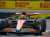 Lando Norris of the United Kingdom drives the (04) McLaren F1 Team MCL38 during the Race of the Formula 1 Pirelli Gran Premio d'Italia 2024...