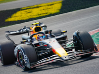 Sergio Perez of Mexico drives the (11) Oracle Red Bull Racing RB20 during the Race of the Formula 1 Pirelli Gran Premio d'Italia 2024 in Mon...