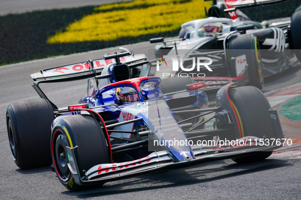 Daniel Ricciardo of Australia drives the (03) Visa Cash App RB Formula One Team VCARB 01 during the Race of the Formula 1 Pirelli Gran Premi...