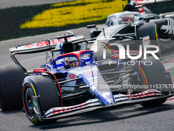 Daniel Ricciardo of Australia drives the (03) Visa Cash App RB Formula One Team VCARB 01 during the Race of the Formula 1 Pirelli Gran Premi...