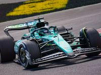 Lance Stroll of Canada drives the (18) Aston Martin Aramco F1 Team AMR24 during the Race of the Formula 1 Pirelli Gran Premio d'Italia 2024...