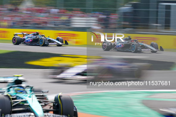 Esteban Ocon of France drives the (31) BWT Alpine F1 Team A524 and Pierre Gasly of France drives the (10) BWT Alpine F1 Team A524 during the...