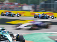 Esteban Ocon of France drives the (31) BWT Alpine F1 Team A524 and Pierre Gasly of France drives the (10) BWT Alpine F1 Team A524 during the...