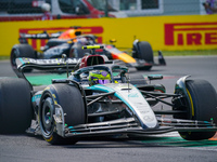 Lewis Hamilton of the United Kingdom drives the (44) Mercedes-AMG PETRONAS F1 Team W15 during the Race of the Formula 1 Pirelli Gran Premio...