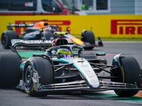 Lewis Hamilton of the United Kingdom drives the (44) Mercedes-AMG PETRONAS F1 Team W15 during the Race of the Formula 1 Pirelli Gran Premio...