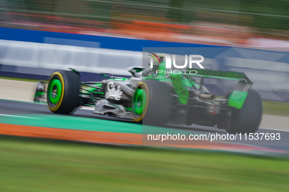 Zhou Guanyu of China drives the (24) Stake F1 Team Kick Sauber C44 during the Race of the Formula 1 Pirelli Gran Premio d'Italia 2024 in Mon...