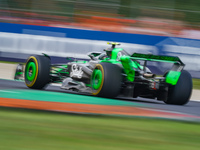 Zhou Guanyu of China drives the (24) Stake F1 Team Kick Sauber C44 during the Race of the Formula 1 Pirelli Gran Premio d'Italia 2024 in Mon...