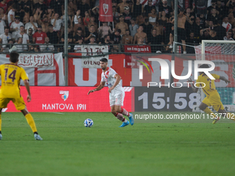 Leonardo Mancuso of Mantova 1911 participates in the Italian Serie B soccer championship football match between Mantova Calcio 1911 and US S...