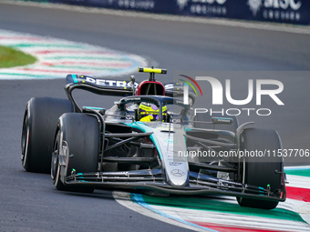 Lewis Hamilton of the United Kingdom drives the (44) Mercedes-AMG PETRONAS F1 Team W15 during the Race of the Formula 1 Pirelli Gran Premio...