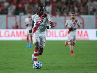 Davis Mensah of Mantova 1911 carries the ball during the Italian Serie B soccer championship football match between Mantova Calcio 1911 and...