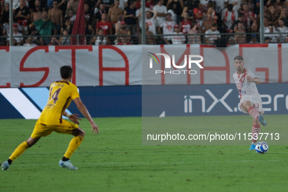 Fabrizio Brignani of Mantova 1911 carries the ball during the Italian Serie B soccer championship football match between Mantova Calcio 1911...