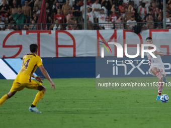 Fabrizio Brignani of Mantova 1911 carries the ball during the Italian Serie B soccer championship football match between Mantova Calcio 1911...