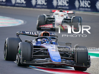 Alexander Albon of Thailand drives the (23) Williams Racing during the Race of the Formula 1 Pirelli Gran Premio d'Italia 2024 in Monza, Ita...