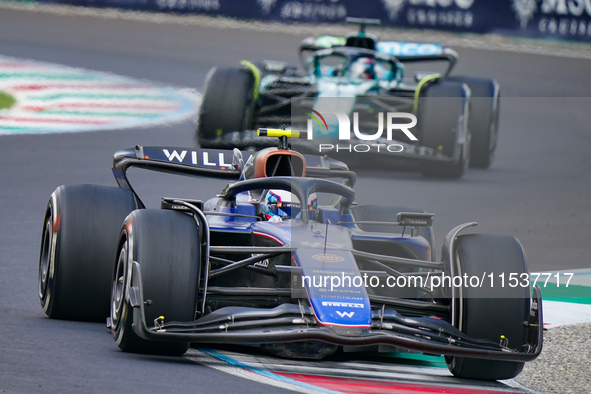 Alexander Albon of Thailand drives the (23) Williams Racing during the Race of the Formula 1 Pirelli Gran Premio d'Italia 2024 in Monza, Ita...