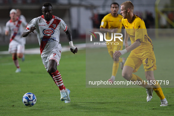 Davis Mensah of Mantova 1911 during the Italian Serie B soccer championship football match between Mantova Calcio 1911 and US Salernitana 19...