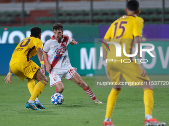 Francesco Ruocco of Mantova 1911 participates in the Italian Serie B soccer championship match between Mantova Calcio 1911 and US Salernitan...