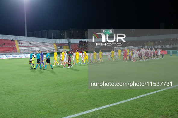 US Salernitana 1919 and Mantova 1911 play during the Italian Serie B soccer championship football match between Mantova Calcio 1911 and US S...