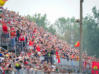 Tifosi Ferrari during the Race of the Formula 1 Pirelli Gran Premio d'Italia 2024 in Monza, Italy, on September 1, 2024. (