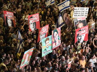 Dozens of thousands of Israelis protest against the Israeli government, calling for the immediate release of the hostages still held by Hama...