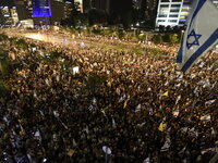 Dozens of thousands of Israelis protest against the Israeli government, calling for the immediate release of the hostages still held by Hama...