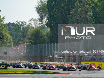 The race starts during the Formula 1 Pirelli Gran Premio d'Italia 2024 in Monza, Italy, on September 1, 2024. (