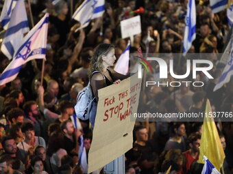 Dozens of thousands of Israelis protest against the Israeli government, calling for the immediate release of the hostages still held by Hama...