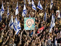 Dozens of thousands of Israelis protest against the Israeli government, calling for the immediate release of the hostages still held by Hama...